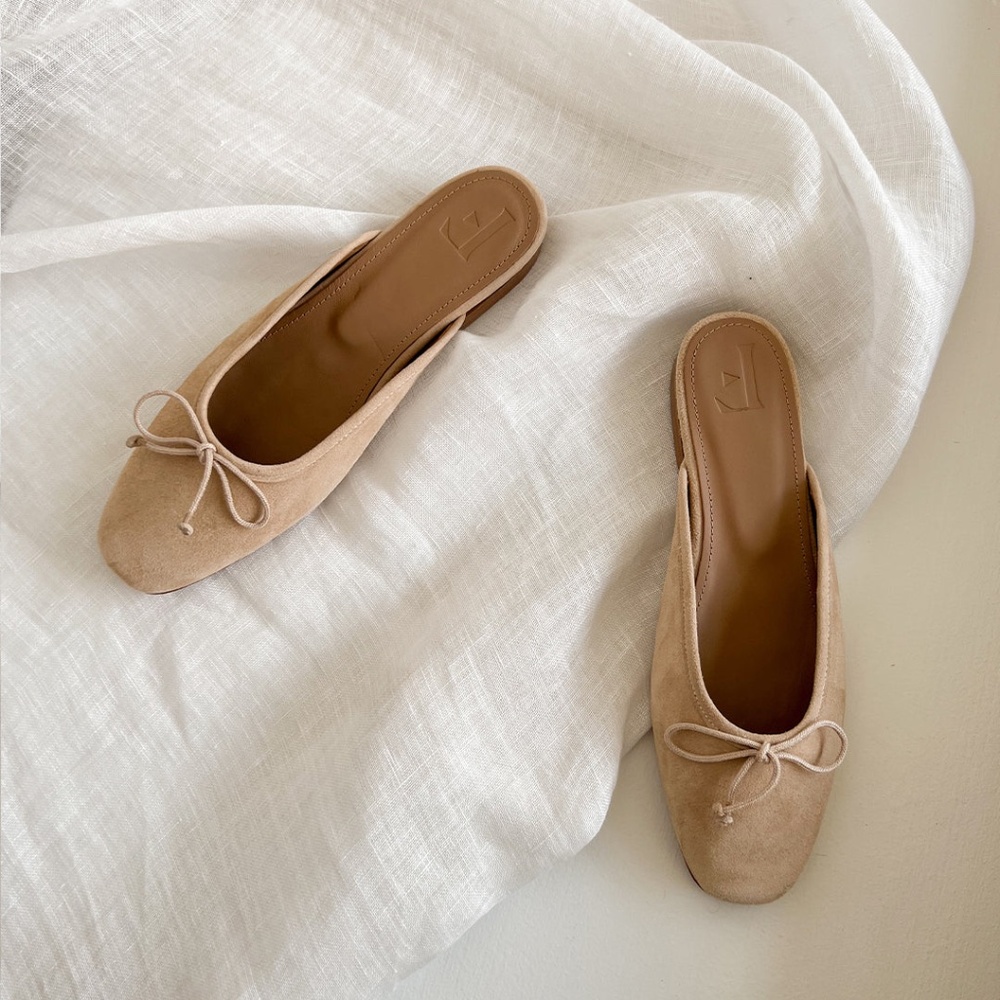 Flattered Malva Ballet Flats Suede Slides/Mules